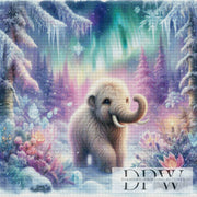 Mammoth under Aurora Borealis by Lisa Morgan with 190 colors