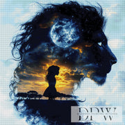 Lion silhouette by Lisa Morgan with 160 colors
