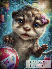 Klein Otter spielt by _Sweet_Loco_AI mit 290 Farben