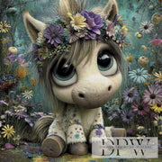 Googly-eyed horse by Elly_A.I. with 200 colors