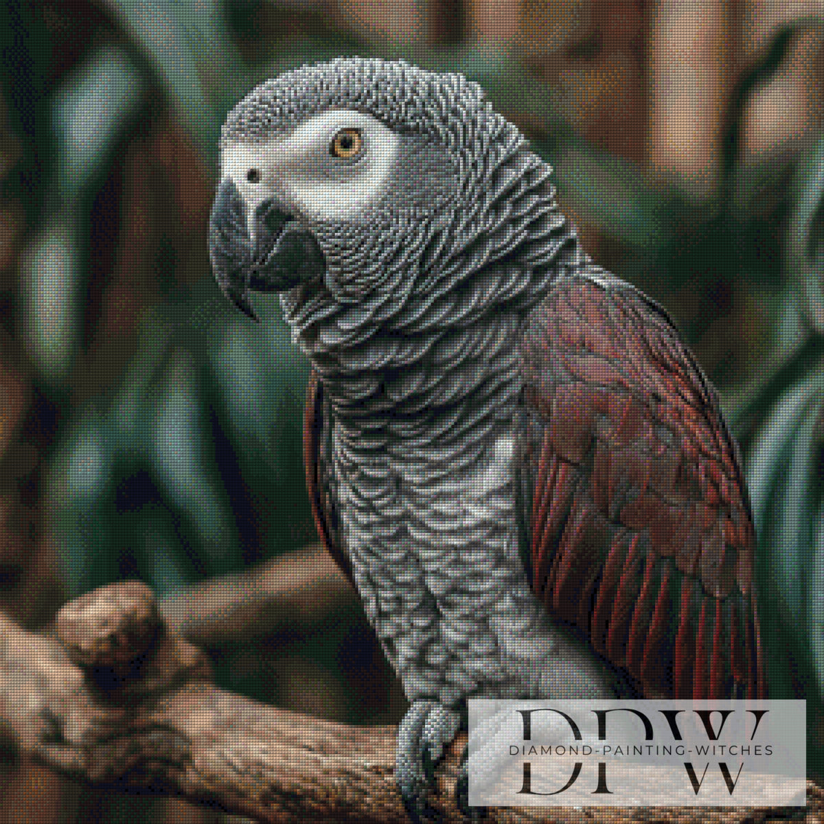 African grey parrot by theA.art with 100 colors