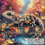 Autumnal Gecko by Lisa Morgan with 280 colors