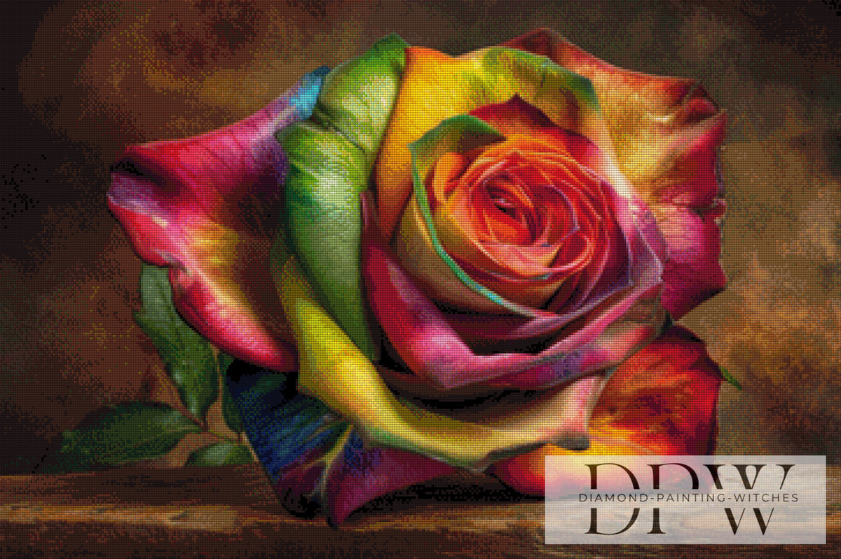 Rainbow Rose by theA.art with 260 colors