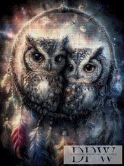 Owl couple by ellufija with 190 colors