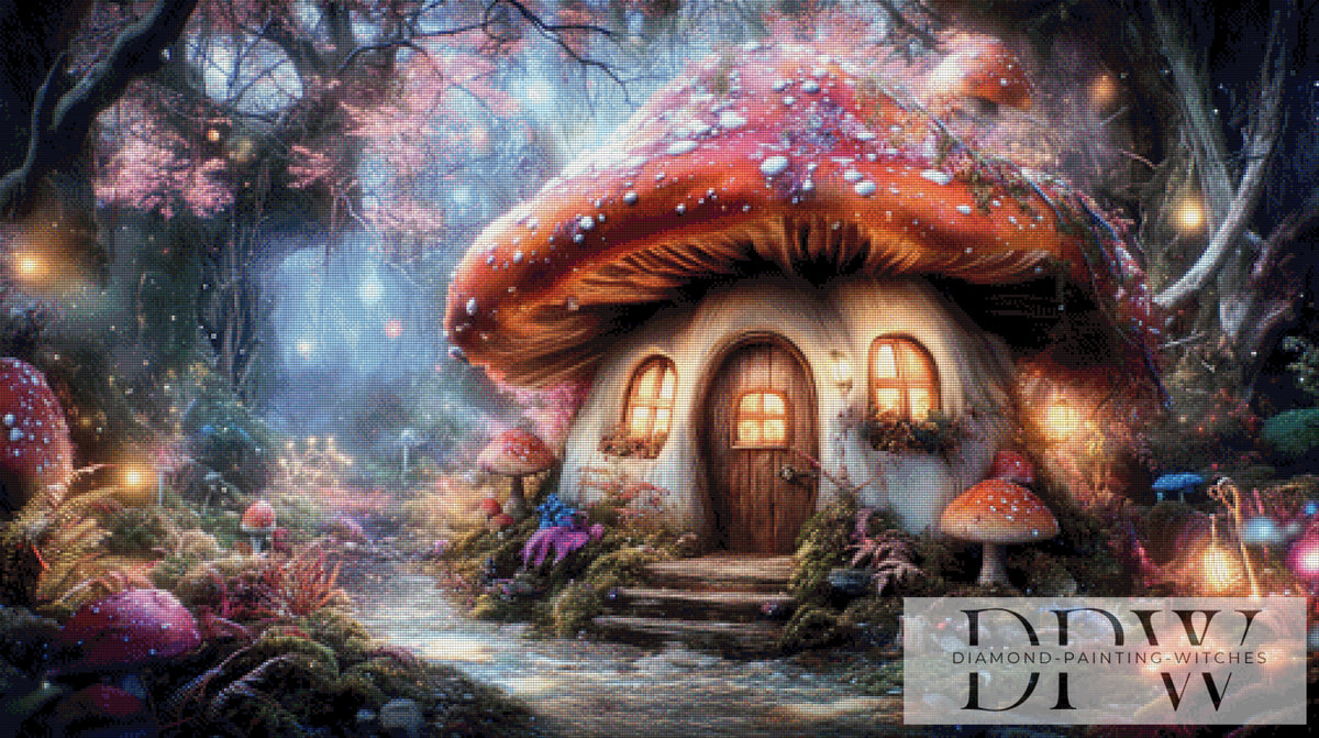 Mushroom cottage by ellufija with 290 colors