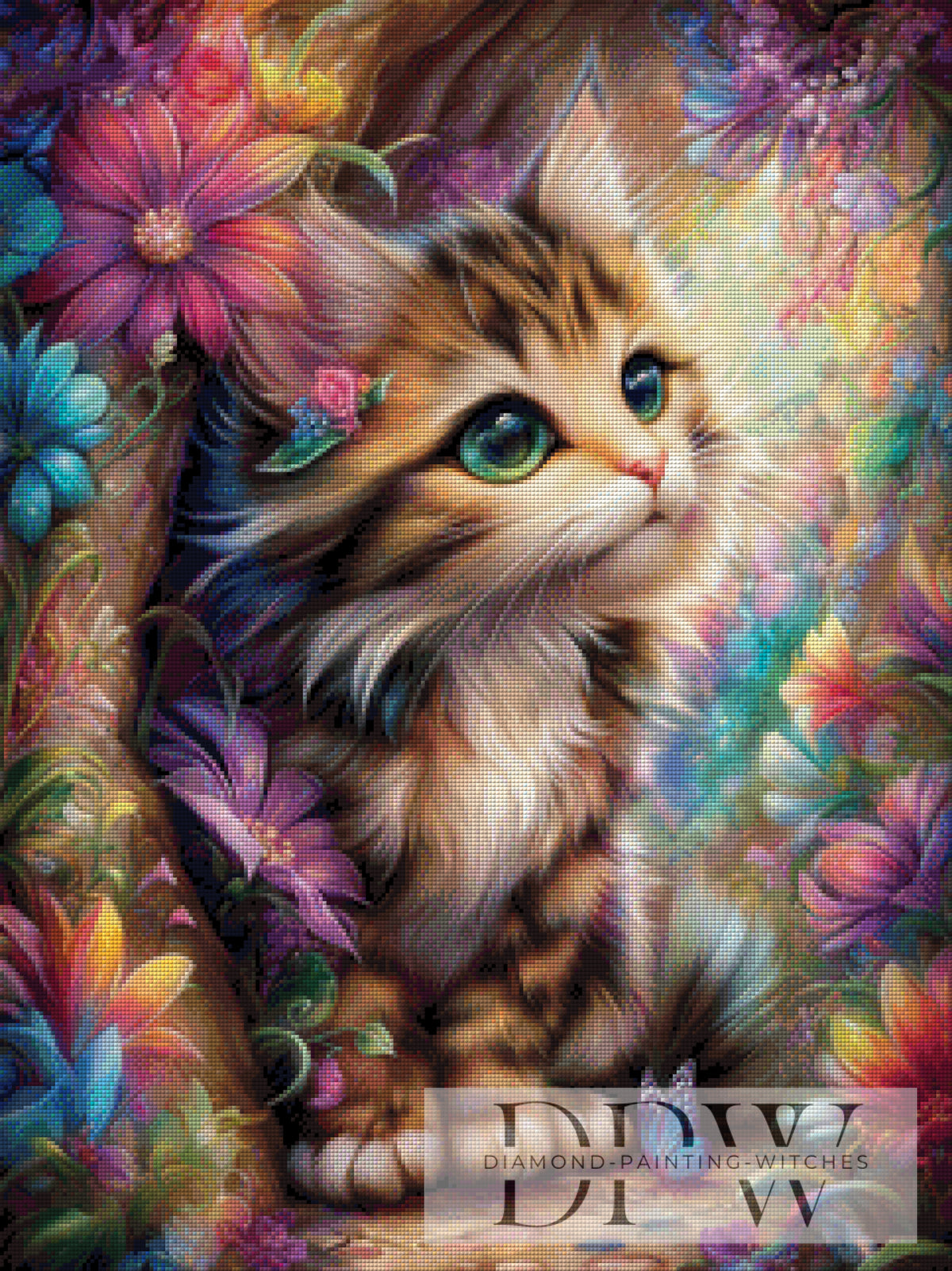 Blüten im Katzenherz by _Sweet_Loco_AI mit 300 Farben