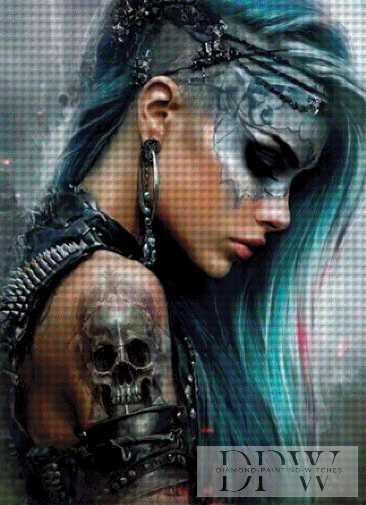 Punkgirl by Moonlight, mit 170 Farben