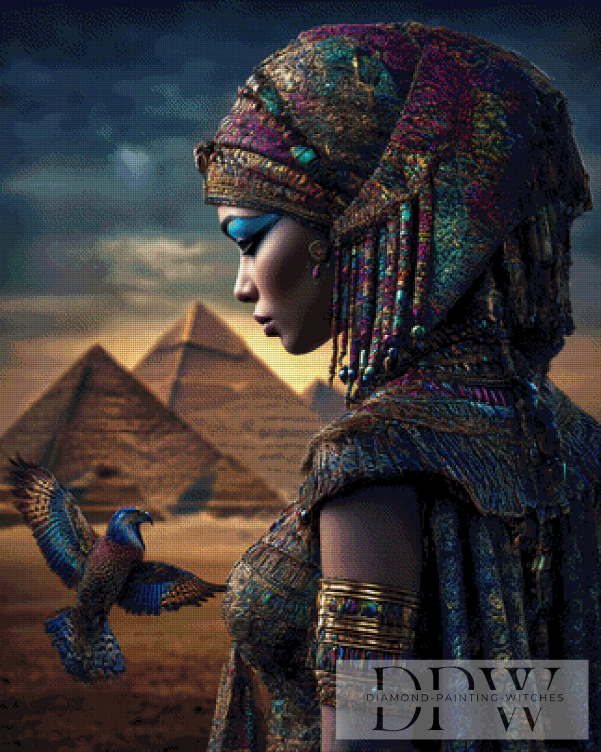 Deep Blue Desert by Artifey, 90x90cm with 200 colors DPW-019