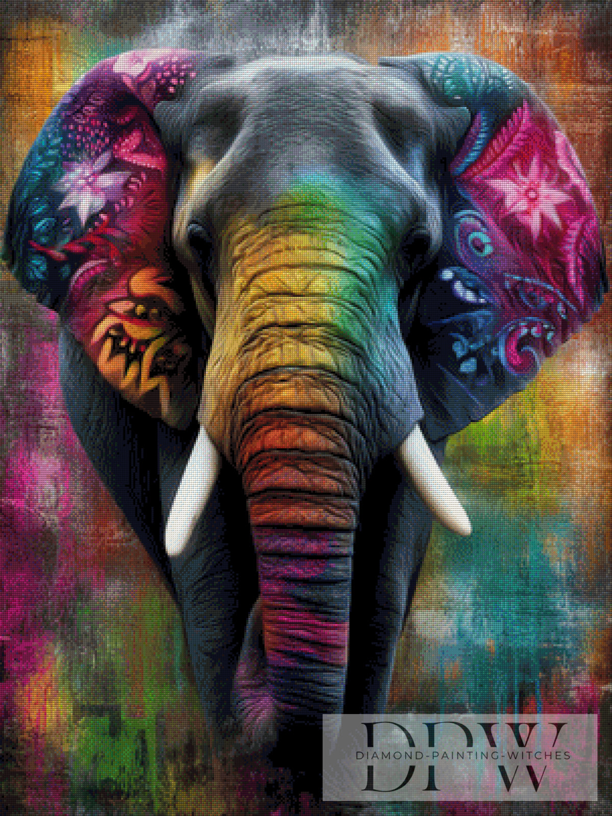 Colorful Elephant by Elly_A.I mit 330 Farben