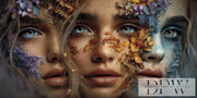 Drei Gesichter by theA.art mit 200 Farben