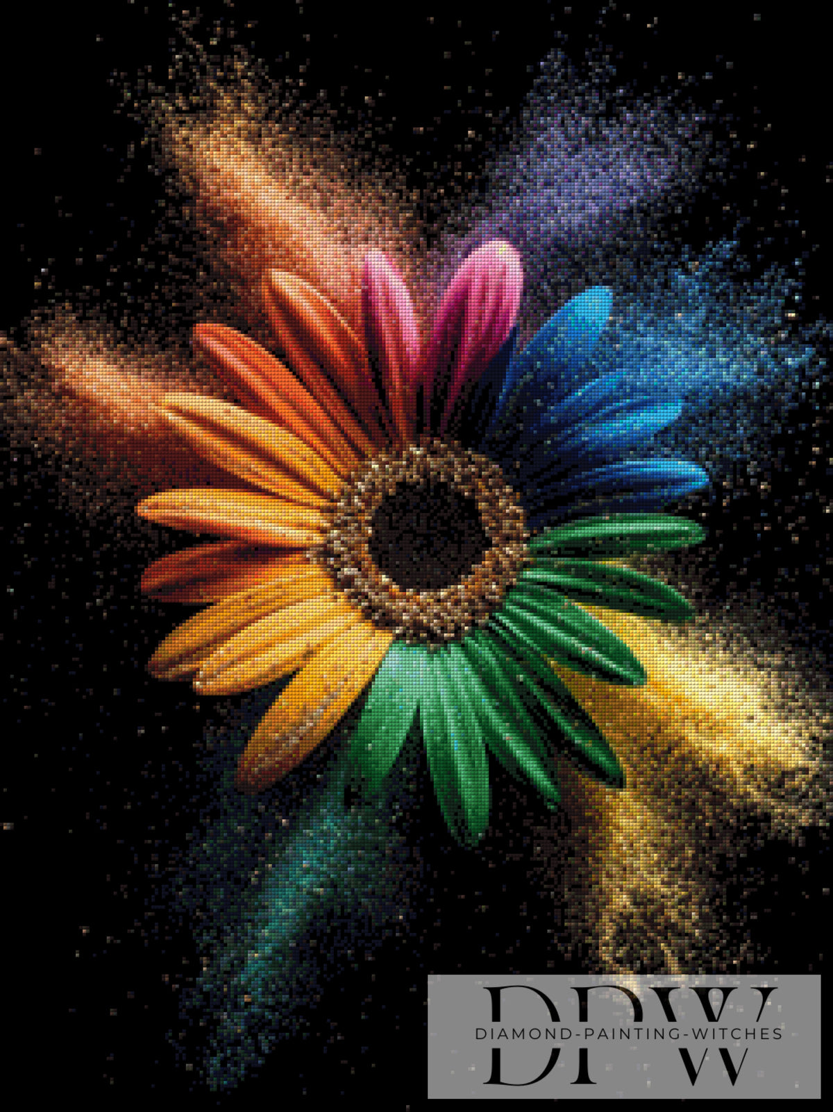 Rainbow Gerbera by theA.art with 270 colors