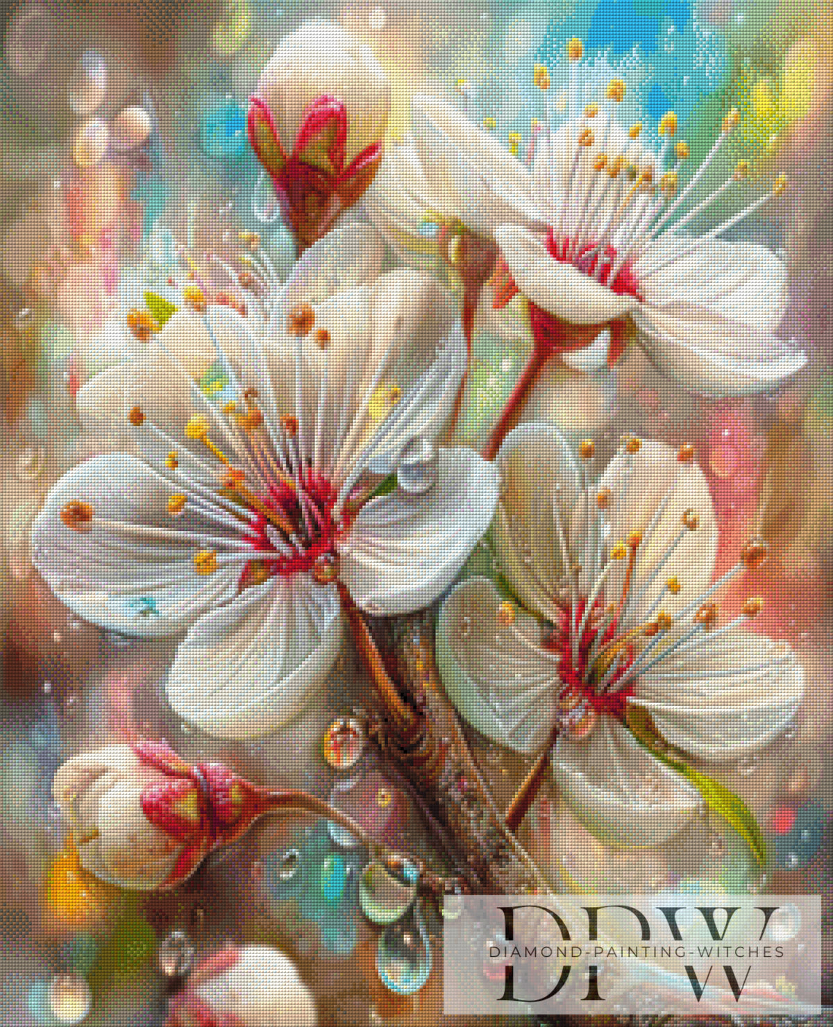 Weiße Blümchen by CreatiVart mit 290 Farben