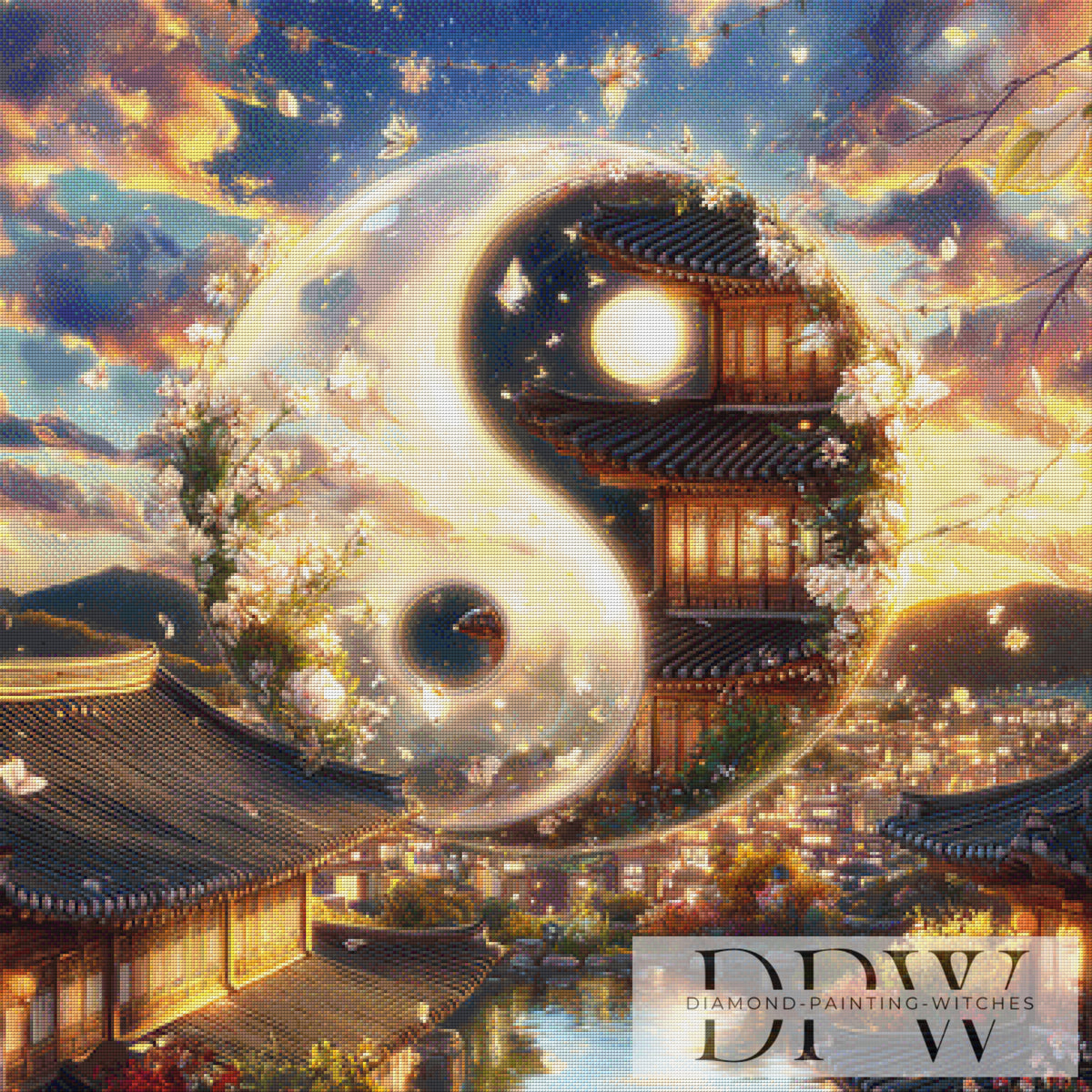Japan Ying Yang by Lisa Morgan mit 270 Farben
