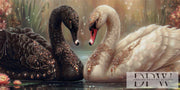 Swan couple by Lisa Morgan with 190 colors
