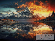 Mountain Reflection by Pixxel Pics with 195 colors