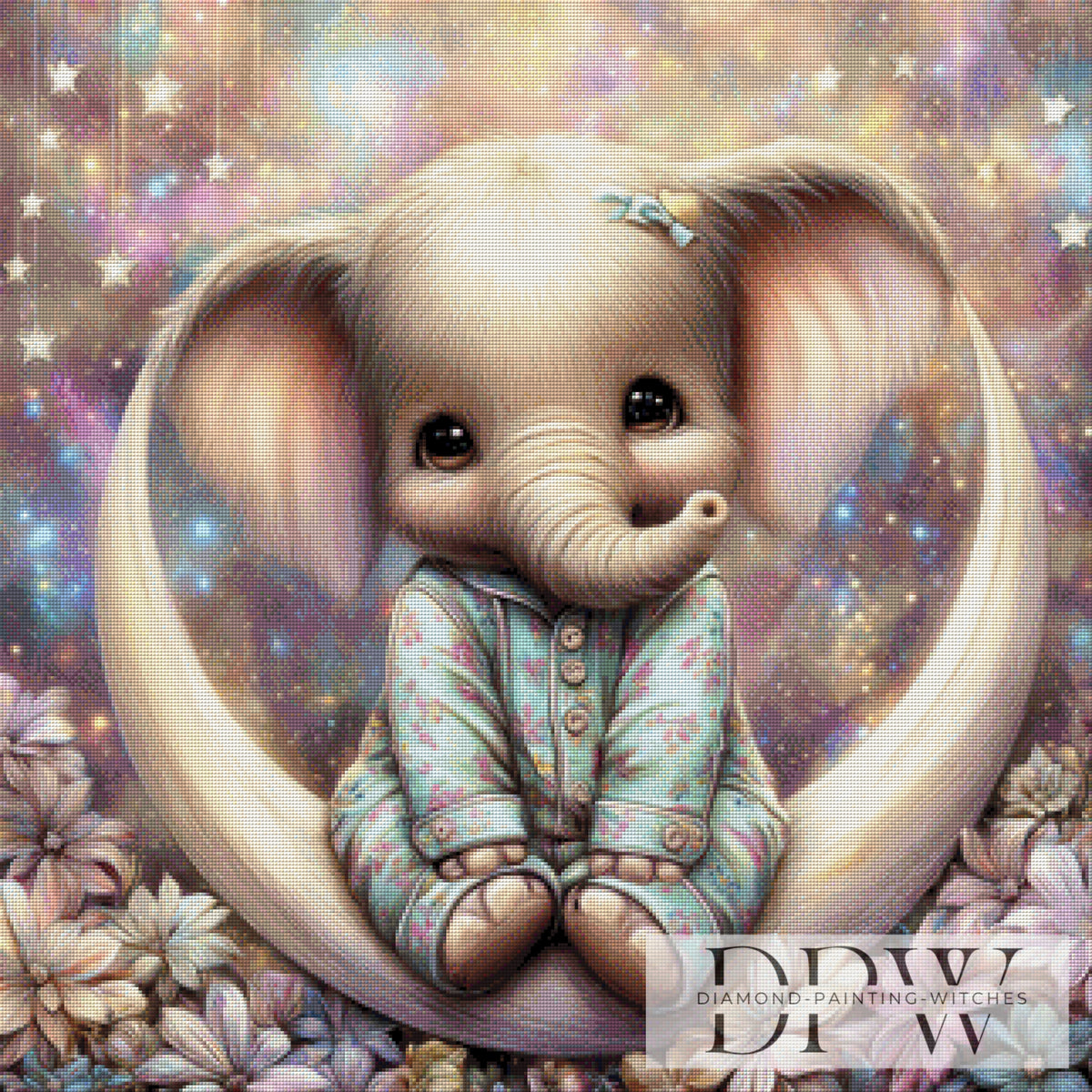 Pyjama Elefant by Lisa Morgan mit 195 Farben