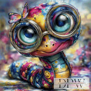Colorful Little Worm by CreatiVart with 340 colors