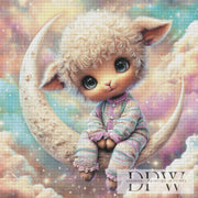 Schafi auf dem Mond by Lisa Morgan mit 170 Farben