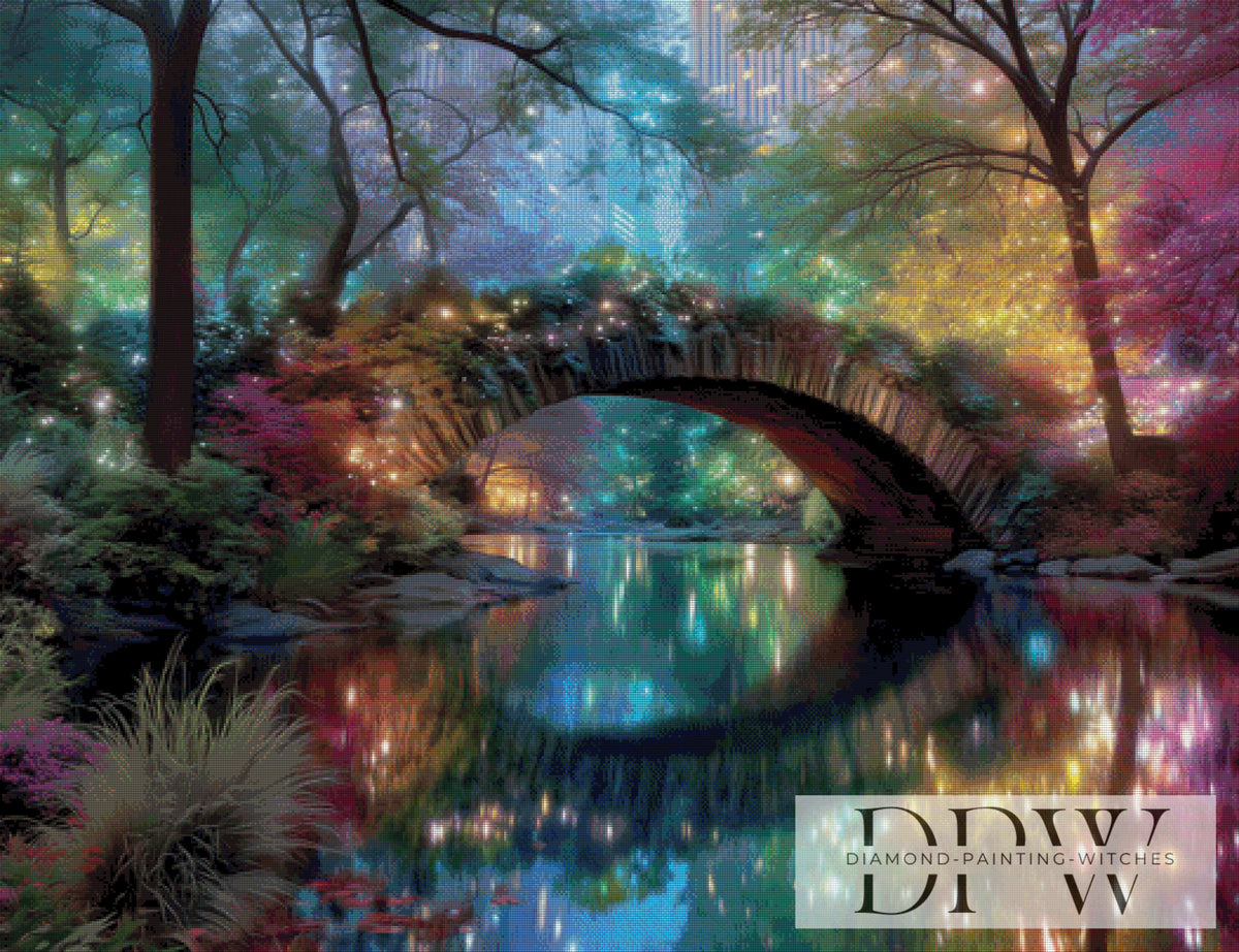 QN作「Lichterglanz Brücke」、300色使用