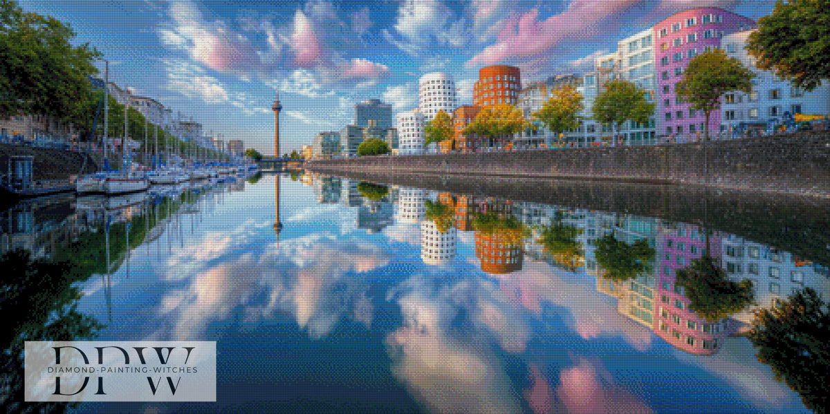 Düsseldorf Media Harbour by theA.art with 250 colors
