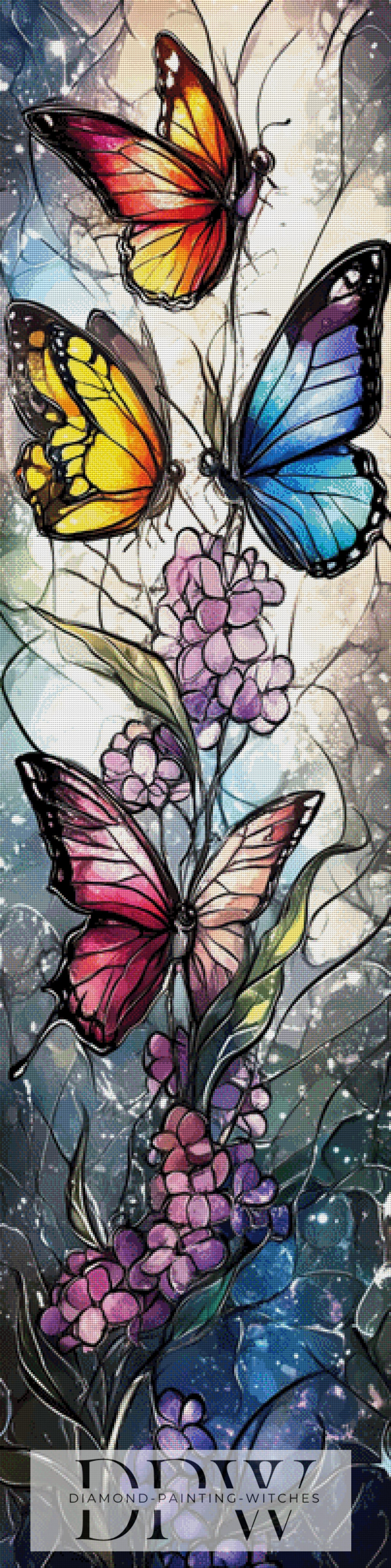Stained glass butterflys by Pixxel Pics mit 370 Farben