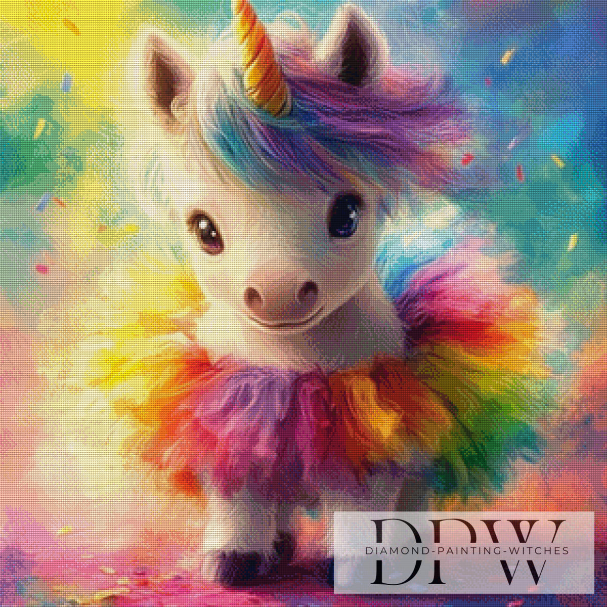 Brightly colored unicorn by ellufija with 370 colors