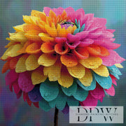 Dahlie im Regen by QN mit 260 Farben