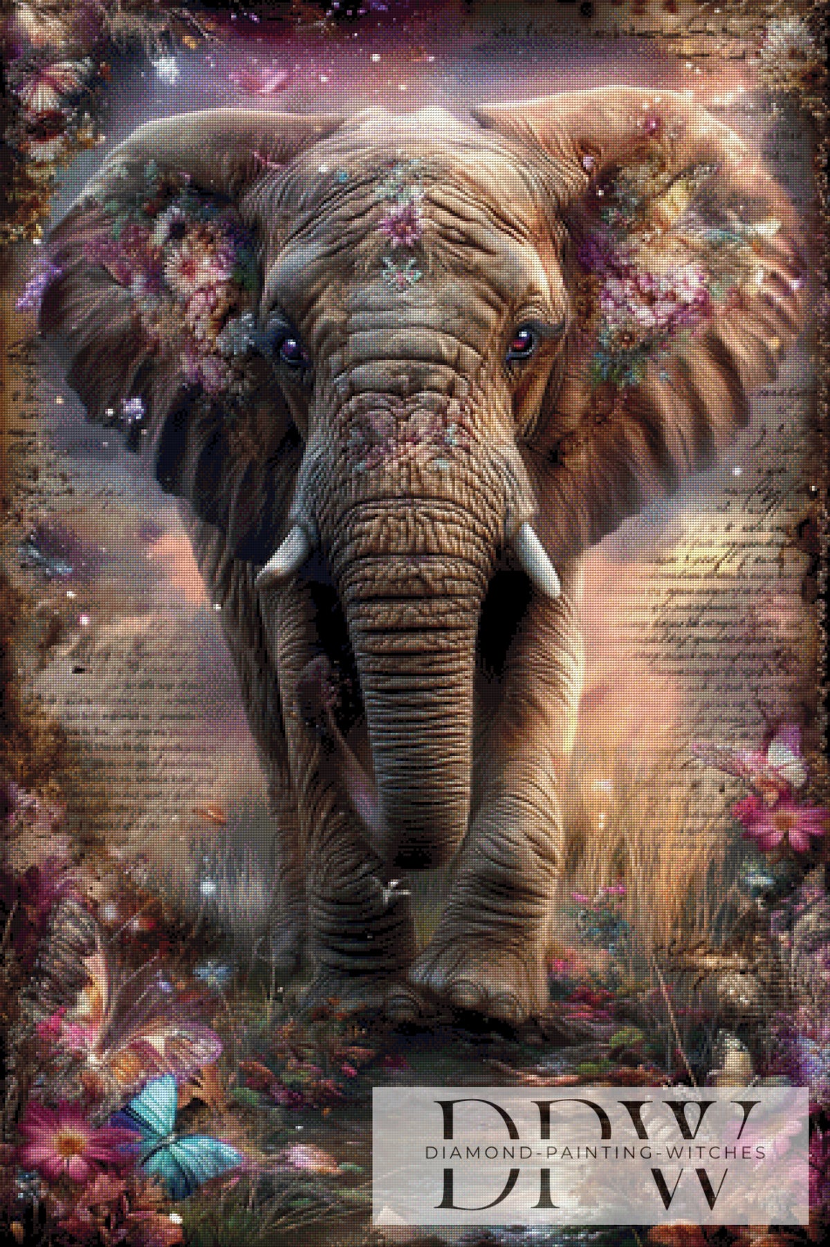 Vintage Elephant by ellufija with 240 colors