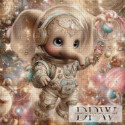 Astronautenelefant by Lisa Morgan mit 180 Farben