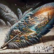 Landscape in a Feather by Pixxel Pics with 200 colors