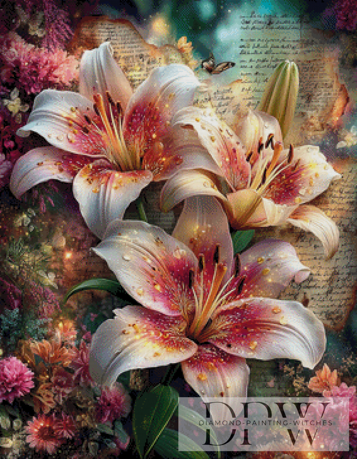Vintage Lilies by ellufija with 320 colors