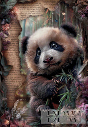 Vintage Panda Bear by ellufija with 180 colors