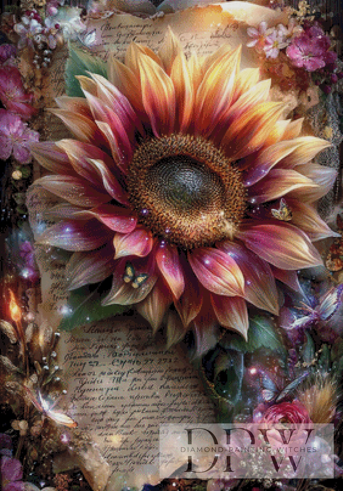 Vintage Sunflower by ellufija with 270 colors