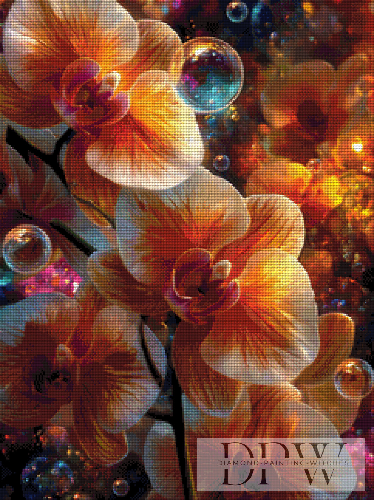 Orange Orchids by CreatiVart mit 250 Farben