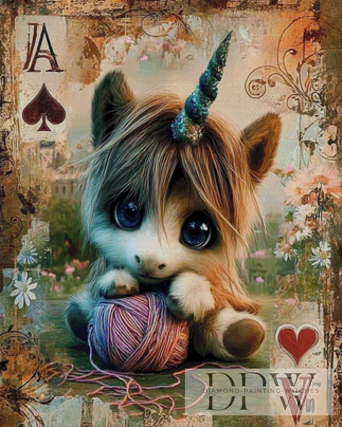 Spielkarte Einhorn by Elly_A.I. mit 270 Farben