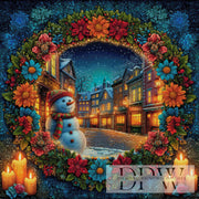 Snowman Mandala by QN 90x90cm with 300 colors