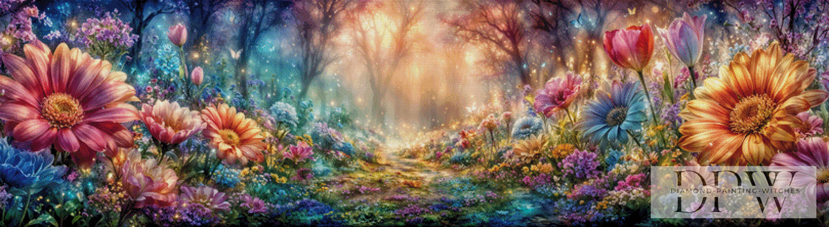 Path of the Shimmer Blossoms by ellufija with 380 colors