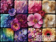 Blumenmosaik III by theA.art mit 400 Farben