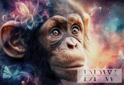 Chimpanzee Lola by ellufija with 220 colors