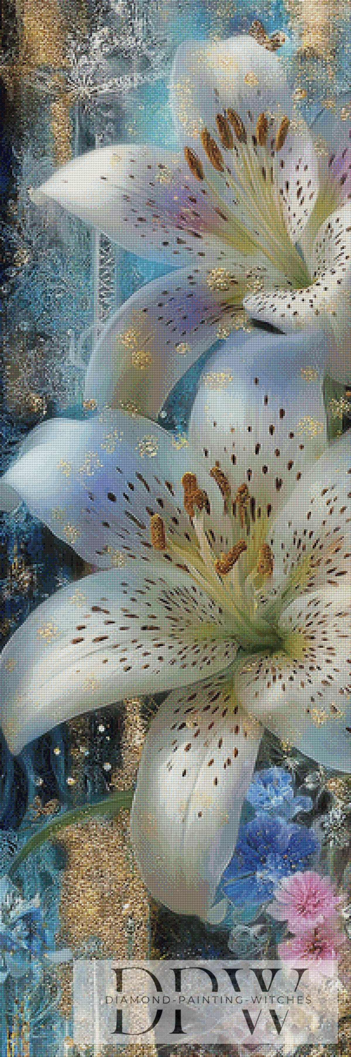 White Dream Lilies by Elly_A.I. mit 220 Farben