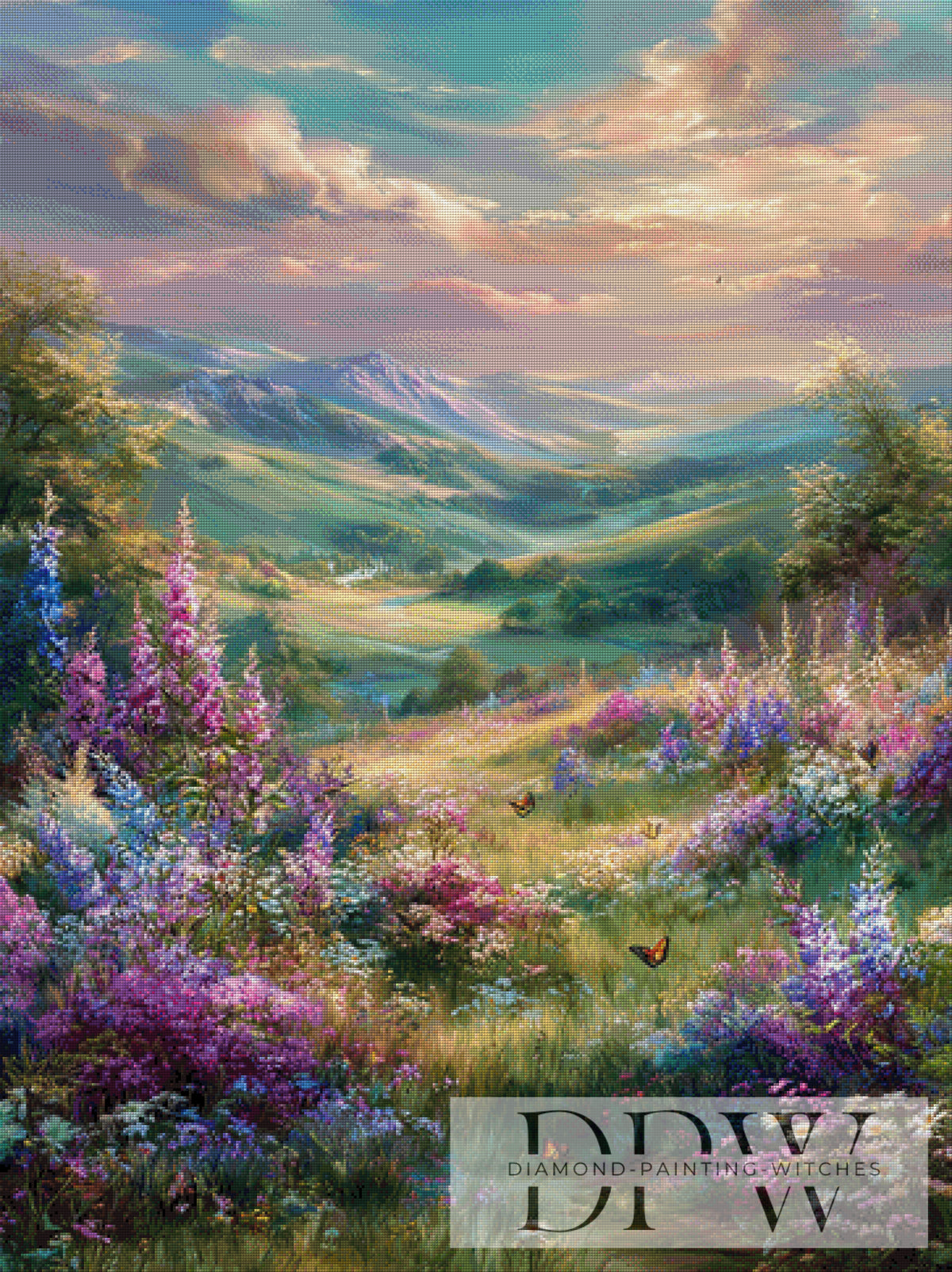 谷を見下ろす風景 - マギー作（300色）