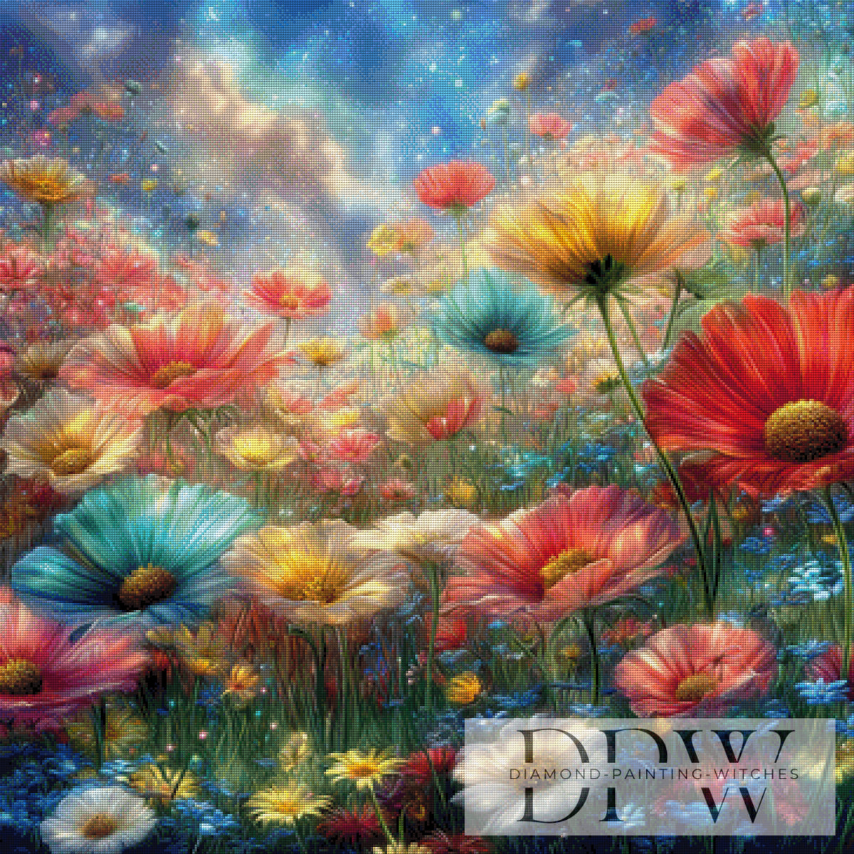 Colorful flower meadow by CreatiVart with 370 colors