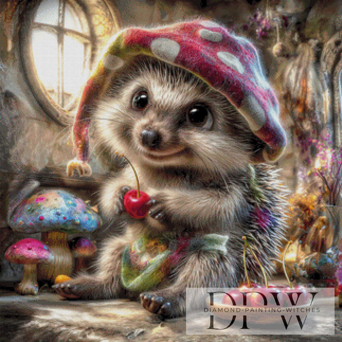 Hedgehog's Cherry Treat by CreatiVart with 290 colors