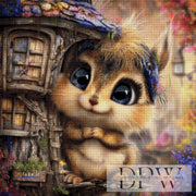 Squirrel's Home by CreatiVart with 210 colors