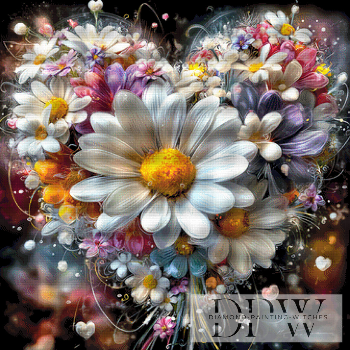 Sweet little flower greeting by CreatiVart with 300 colors