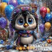 Pinguin feiert by CreatiVart mit 200 Farben