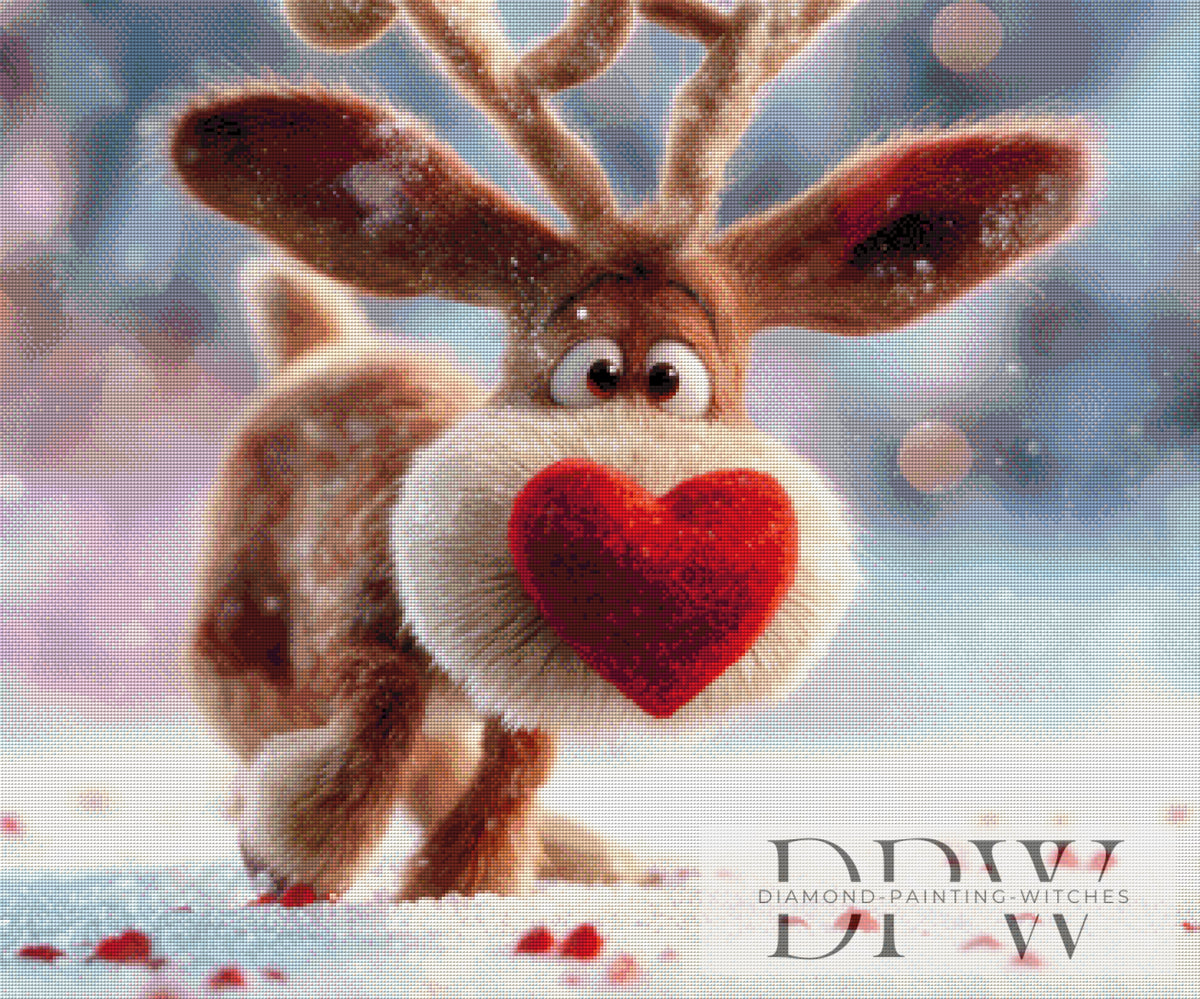 Heart Stag in Winter Magic by Lisa Morgan with 165 colors