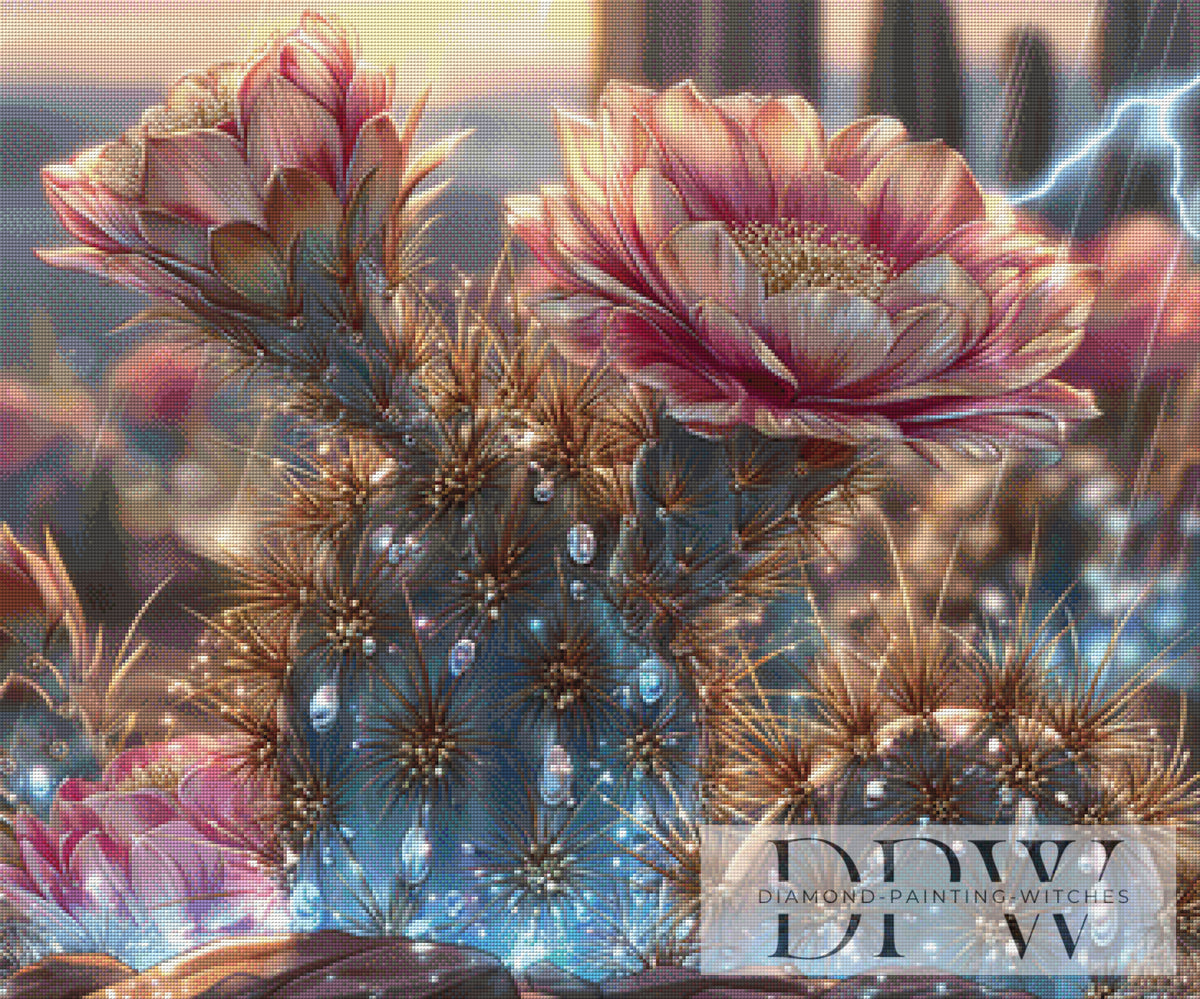 Cactus in a Lightning Storm by Lisa Morgan with 230 colors