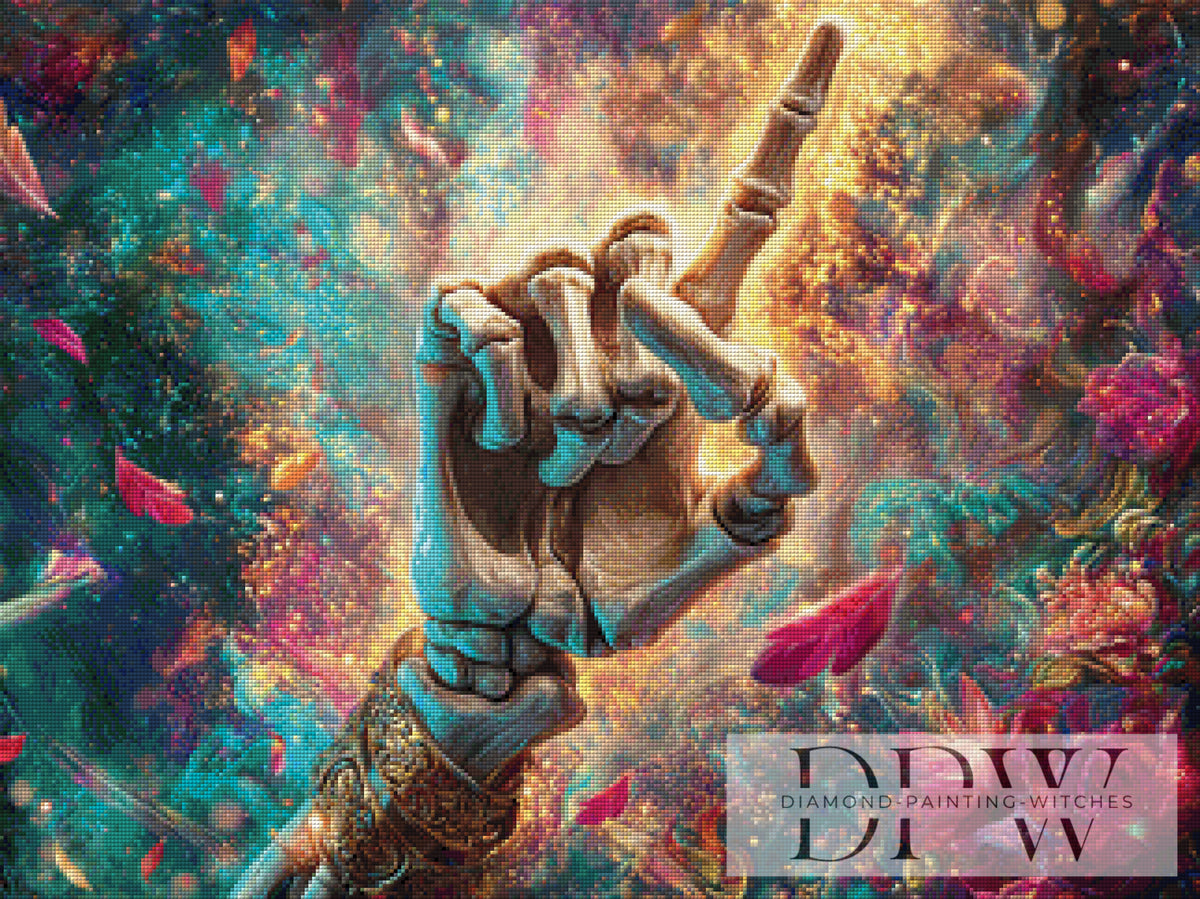 Is the finger up...by Lisa Morgan with 270 colors