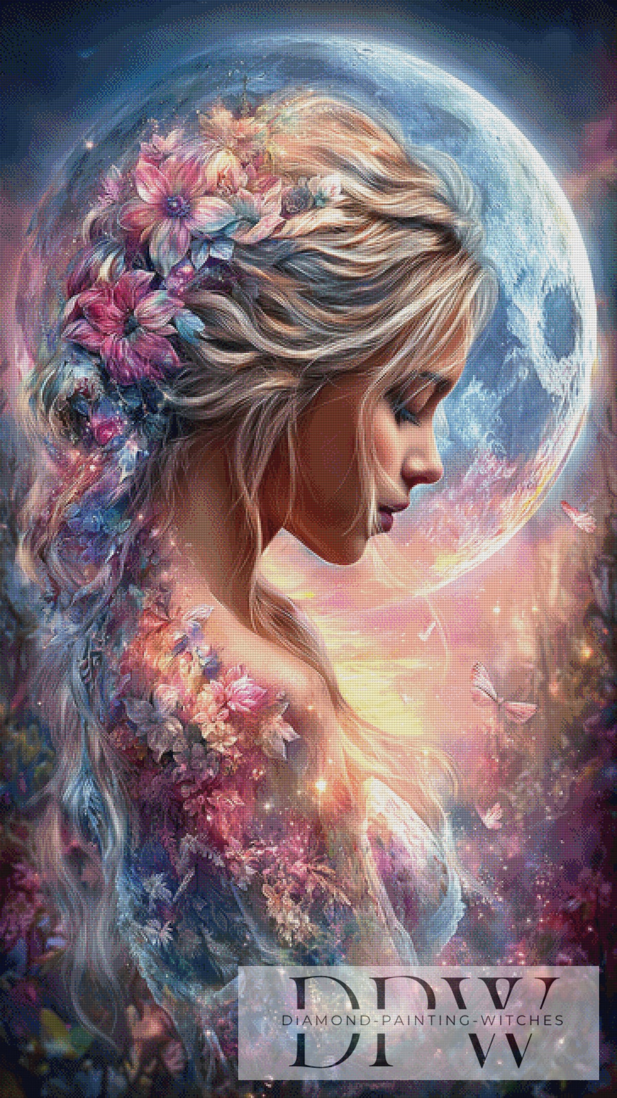 Silver Moon Blossoms by ellufija with 260 colors